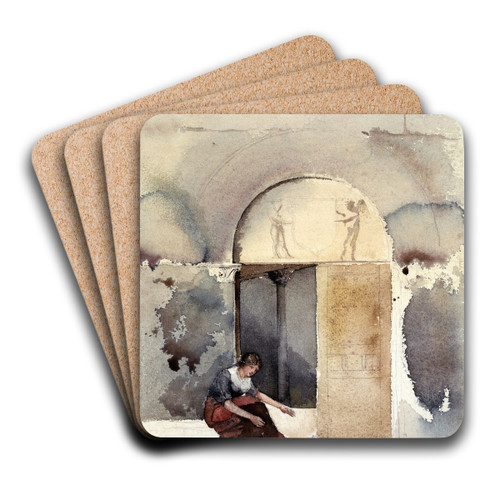 Doorway in Anla by Cass Gilbert Art Drink Coaster set