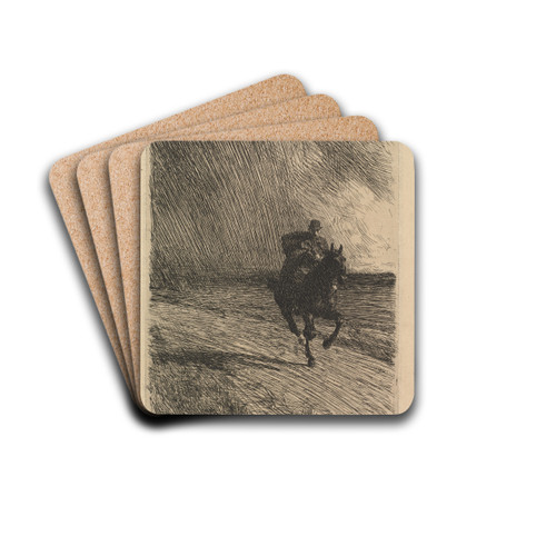 Storm by Anders Zorn Drink Coasters - set of 4
