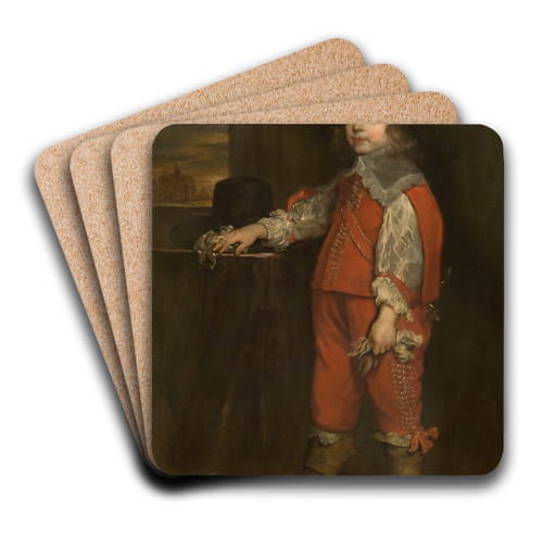 Charles II, when Prince of Wales by Adriaen Hanneman Art Drink Coaster set