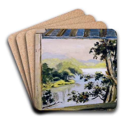 Balcony, Delaware Water Gap by Louis Michel Eilshemius Art Drink Coaster set