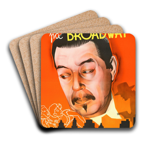 Charlie Chan on Broadway by Eric Rohman Art Drink Coaster set Charlie Chan on Broadway by Eric Rohman Art Drink Coaster set