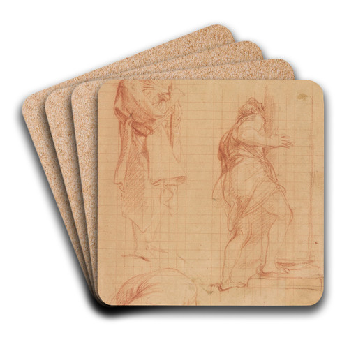 Studies for the Fall of Simon Magus by Pompeo Batoni Art Drink Coaster set