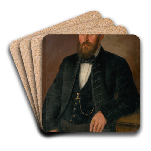 Portrait of Klein by Peter Michal Boh Art Drink Coaster set Portrait of Klein by Peter Michal Boh Art Drink Coaster set