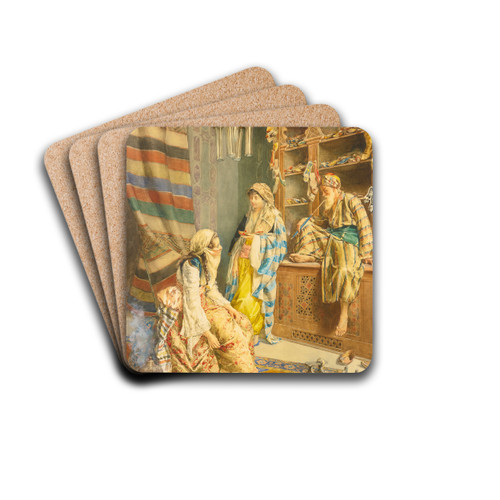 The Shoe Shop by Ettore Simonetti Drink Coasters - set of 4 The Shoe Shop by Ettore Simonetti Drink Coasters - set of 4
