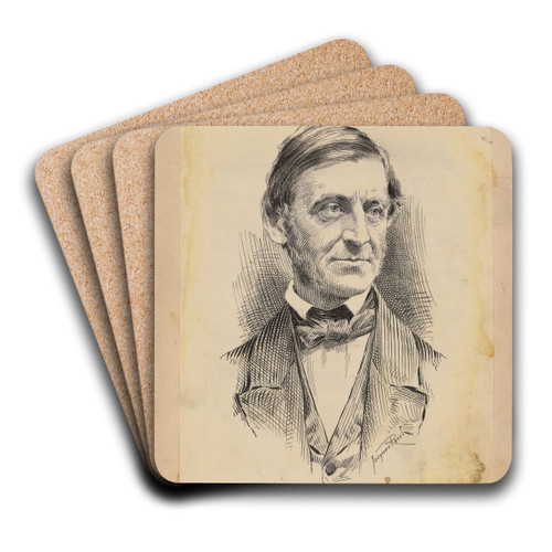 Ralph Waldo Emerson by Jacques Reich Art Drink Coaster set Ralph Waldo Emerson by Jacques Reich Art Drink Coaster set