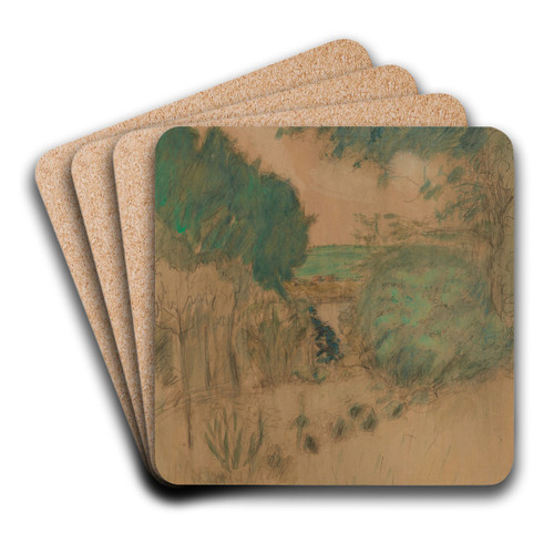 Vue de Vernon by Pierre Bonnard Art Drink Coaster set
