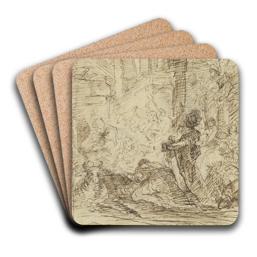 Adoration of the kings by Christian Wink Art Drink Coaster set