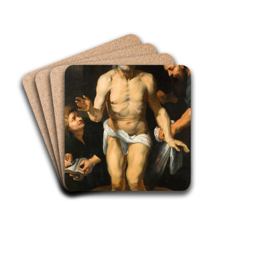 The Death of Seneca by Follower of Peter Paul Rubens Drink Coasters - set of 4