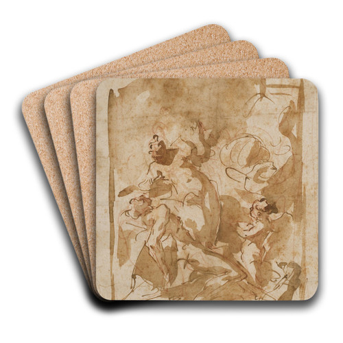Diana and Endymion by Gaspare Diziani Art Drink Coaster set