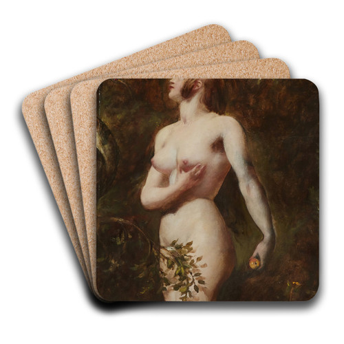 The Temptation of Eve (In the Garden) by William Etty Art Drink Coaster set