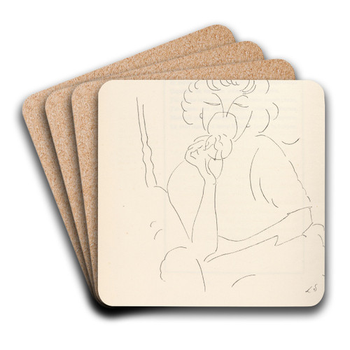 La Femme au Prisme by Lon Spilliaert Art Drink Coaster set La Femme au Prisme by Lon Spilliaert Art Drink Coaster set