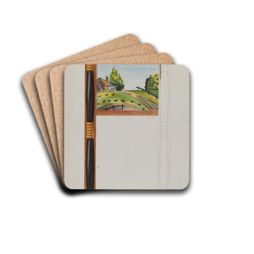 Mirror by David S. De Vault Drink Coasters - set of 4