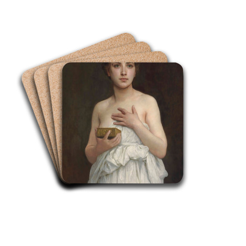 Pandore by William Bouguereau Drink Coasters - set of 4