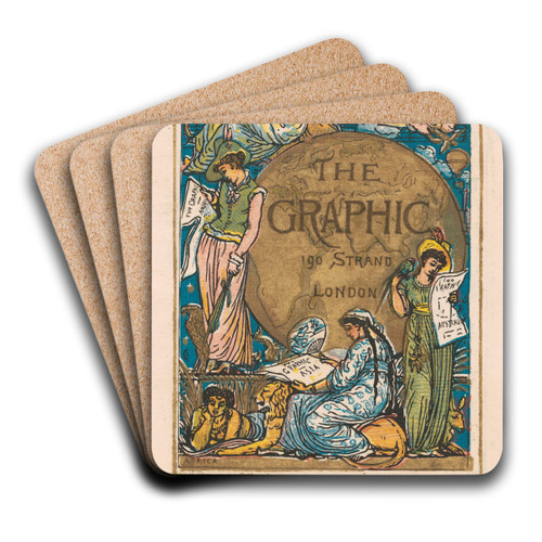 The Graphic by Walter Crane Art Drink Coaster set