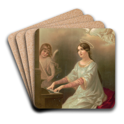 St. Cecilia by Virgilio Tojetti Art Drink Coaster set