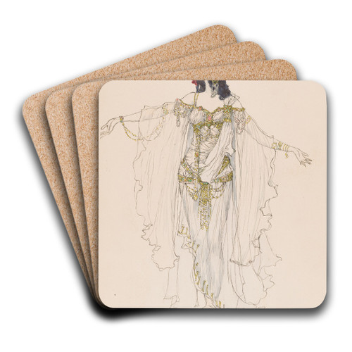Kundry by Heinrich Lefler Art Drink Coaster set Kundry by Heinrich Lefler Art Drink Coaster set