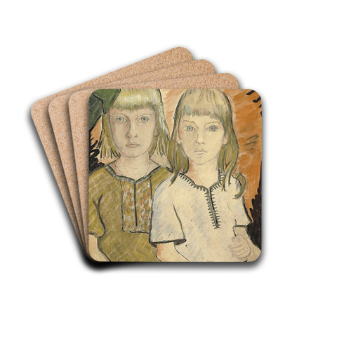 Helga und Eva Goerger by Otto Mueller Drink Coasters - set of 4