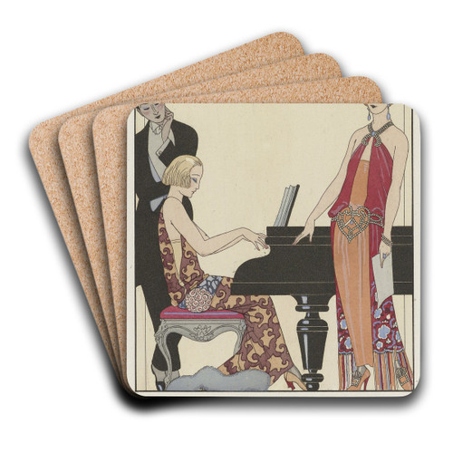 Incantation by George Barbier Art Drink Coaster set