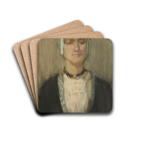 A Dutch girl by Frances Hodgkins Drink Coasters - set of 4 A Dutch girl by Frances Hodgkins Drink Coasters - set of 4