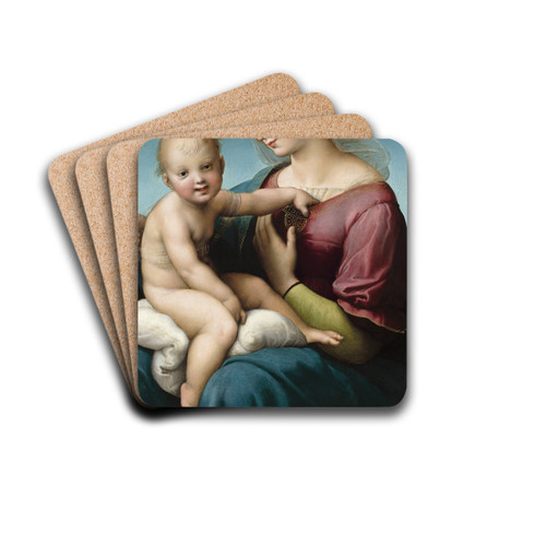 The Niccolini-Cowper Madonna by Raphael Drink Coasters - set of 4