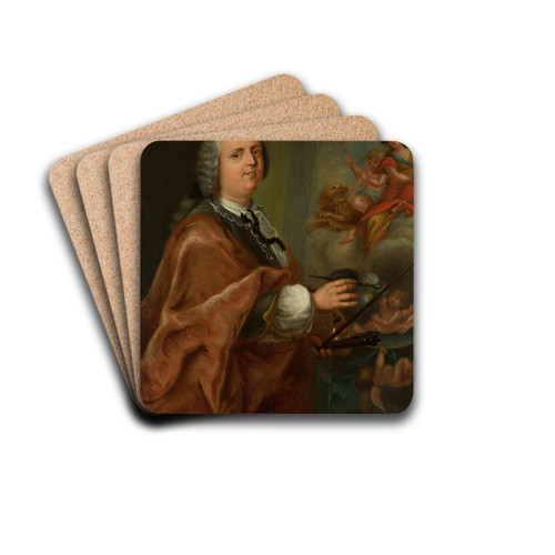 Self-portrait at work by Krzysztof Jzef Werner Drink Coasters - set of 4