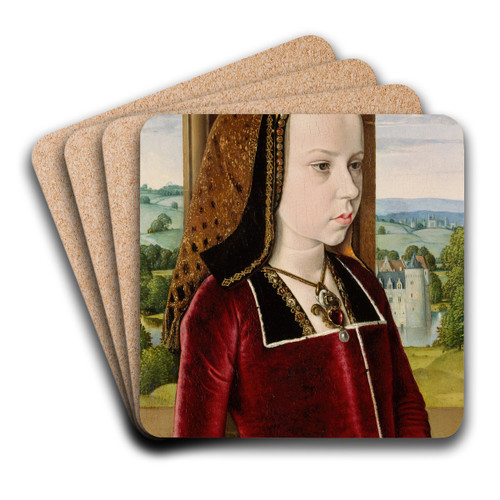 Margaret of Austria by Jean Hey Art Drink Coaster set