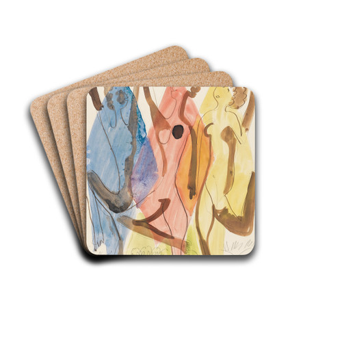 Farbentanz by Ernst Ludwig Kirchner Drink Coasters - set of 4
