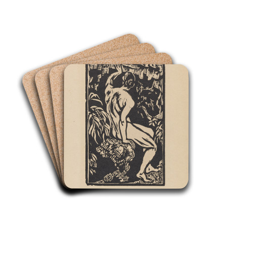 The Grotto by Roger Fry Drink Coasters - set of 4 The Grotto by Roger Fry Drink Coasters - set of 4