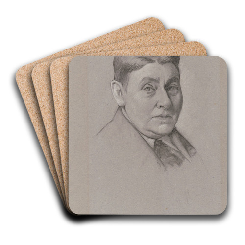 Portrtkopf Grfin von Wartensleben by Ottilie Wilhelmine Roederstein Art Drink Coaster set