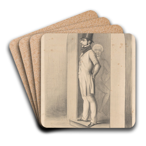 The Man Wot 'Whips the House Out' by John Doyle Art Drink Coaster set
