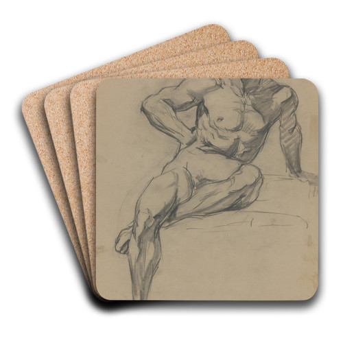 tdia sediaceho muskho aktu by Emil Alexay-Olexk Art Drink Coaster set tdia sediaceho muskho aktu by Emil Alexay-Olexk Art Drink Coaster set