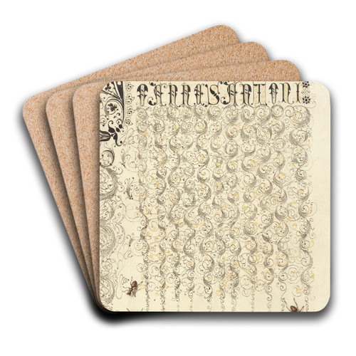 Crane Fly and Ants by Joris Hoefnagel Art Drink Coaster set