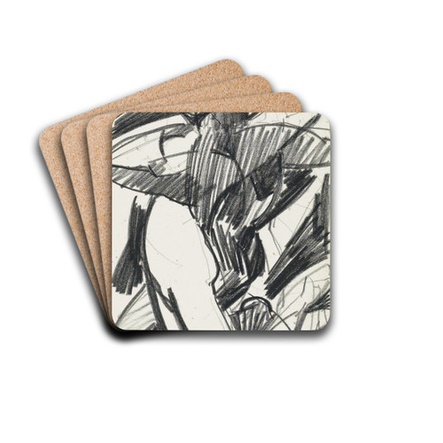 Figuurstudie by Reijer Stolk Drink Coasters - set of 4