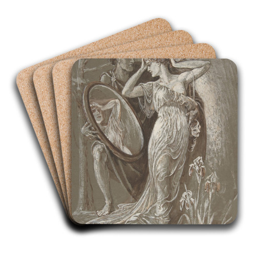The Mirror of Venus by Walter Crane Art Drink Coaster set