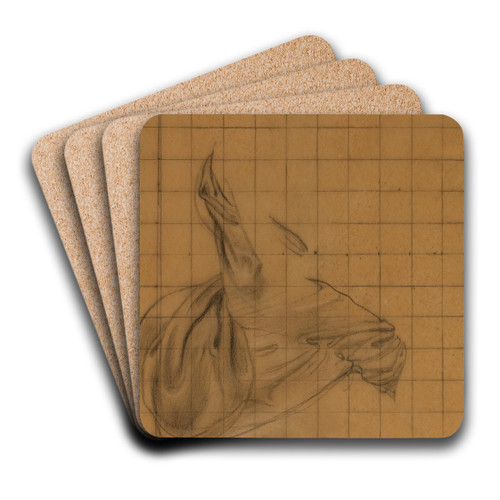 Etude de draperie by Pierre Puvis de Chavannes Art Drink Coaster set