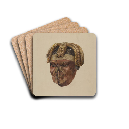 Figurehead S.S. Robert Fulton by Louis Plogsted Drink Coasters - set of 4 Figurehead S.S. Robert Fulton by Louis Plogsted Drink Coasters - set of 4