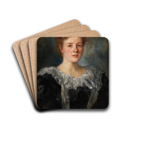 Portrait of Susan Mitchell (1866-1926), Poet by John Butler Yeats Drink Coasters - set of 4