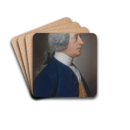 Portrait Of Henry Hoare, 'the Magnificent' Of Stourhead (1705-1785) by William Hoare of Bath Drink Coasters - set of 4