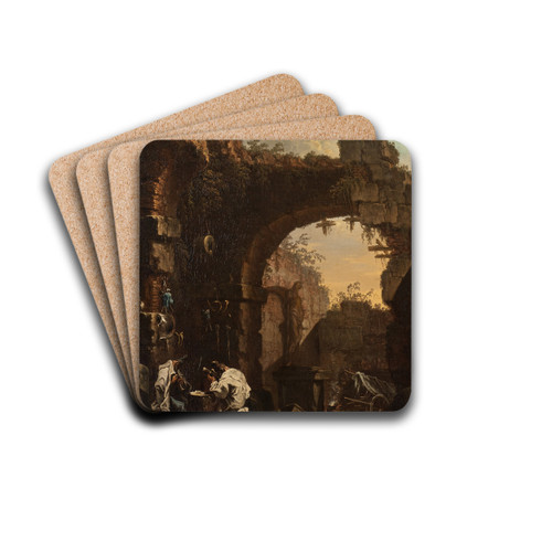 Concert in the Ruins by Alessandro Magnasco Drink Coasters - set of 4