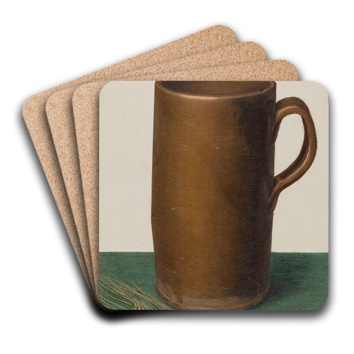 Tall Drinking Mug by John Matulis Art Drink Coaster set