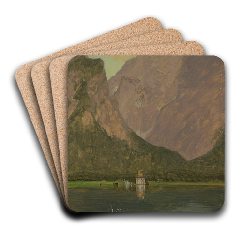 Koenigsee, near Berchtesgaden, Bavaria by Frederic Edwin Church Art Drink Coaster set