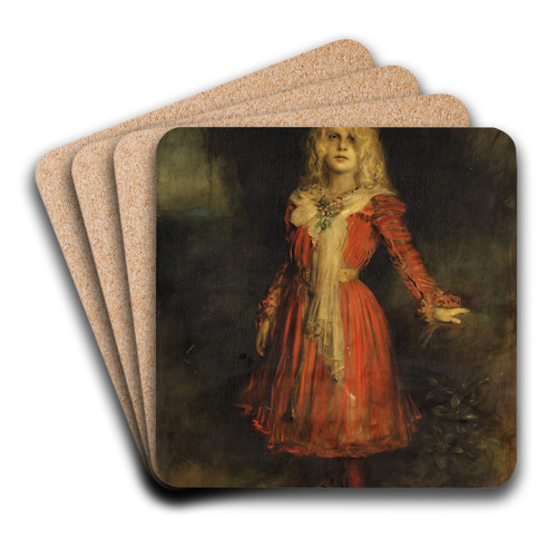 Marion Lenbach (18921947), the Artist's Daughter by Franz von Lenbach Art Drink Coaster set