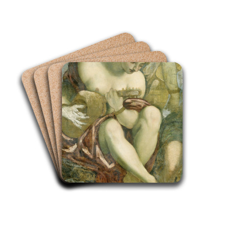 Muse with Lute by Jacopo Tintoretto Drink Coasters - set of 4