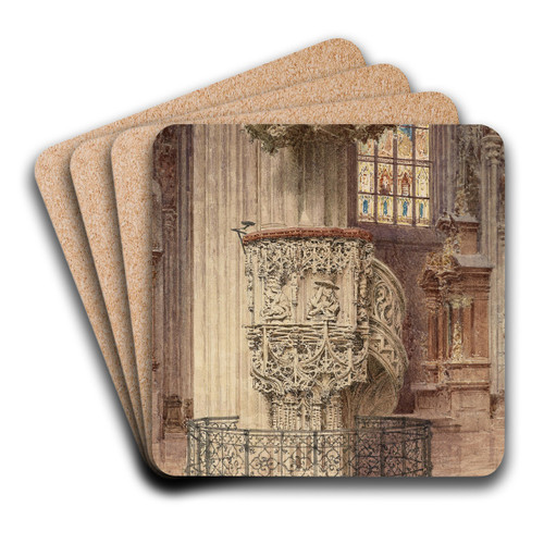 Stephansdom Pilgramkanzel by Richard Moser Art Drink Coaster set