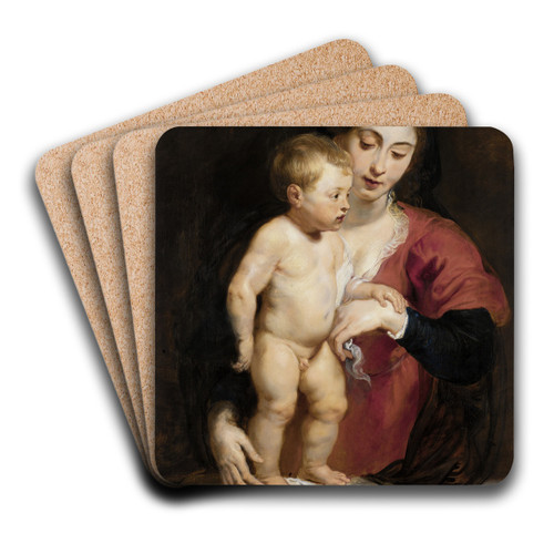 Madonna and Child by Peter Paul Rubens Art Drink Coaster set