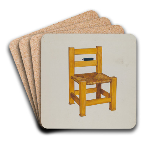 Church Chair by Florence Huston Art Drink Coaster set
