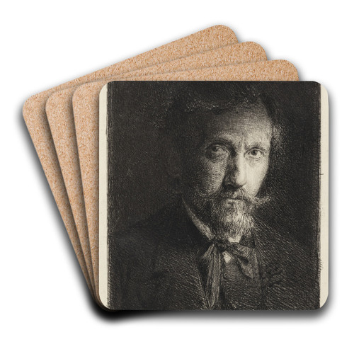 Self-portrait by Carl Bloch Art Drink Coaster set