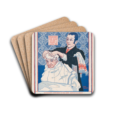 Packer's tar soap by Louis Rhead Drink Coasters - set of 4