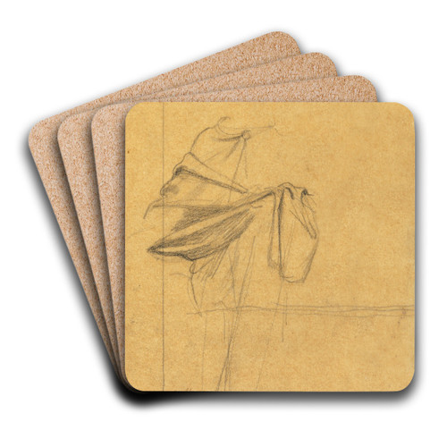 Drapery Study by Pierre Puvis de Chavannes Art Drink Coaster set