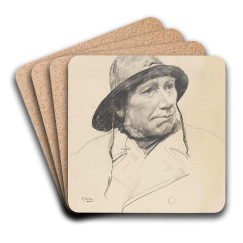 Los Titland by Christian Krohg Art Drink Coaster set Los Titland by Christian Krohg Art Drink Coaster set